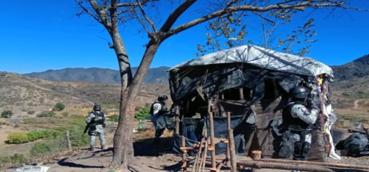 En Jalisco, Guardia Nacional localiza campamento con armamento bélico y drogas