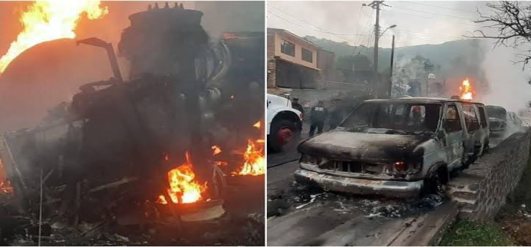 Explosión de pipa en Jalisco hay 2 personas muertos