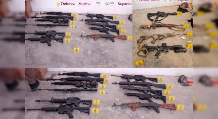 Durante un cateo en Jalisco fueron asegurados arsenales