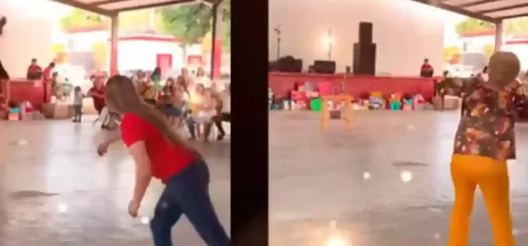 Mamás demostraron su puntería en concurso de “lanzamiento de chancla”
