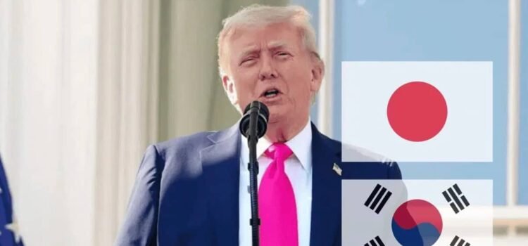 Impone Trump arancel de 25% a Japón y Corea