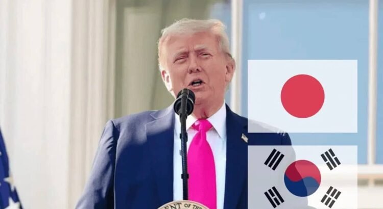Impone Trump arancel de 25% a Japón y Corea