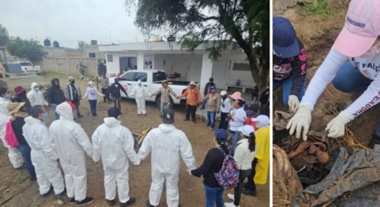 Madres buscadoras hallan 31 cuerpos sepultados clandestinamente en panteón de Tlaquepaque, Jalisco Madres buscadoras hallan 31 cuerpos sepultados clandestinamente en panteón de Tlaquepaque, Jalisco